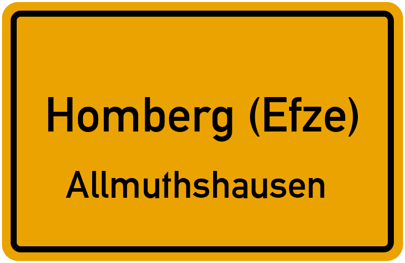 Ortsschild Homberg (Efze)