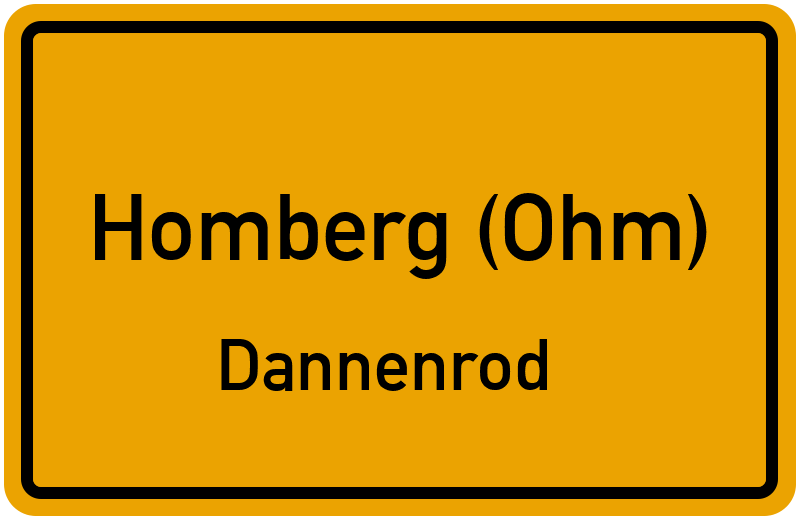 Ortsschild Homberg (Ohm)