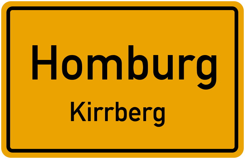 Ortsschild Homburg