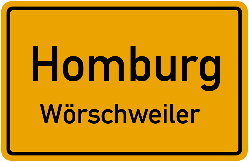 Ortsschild Homburg