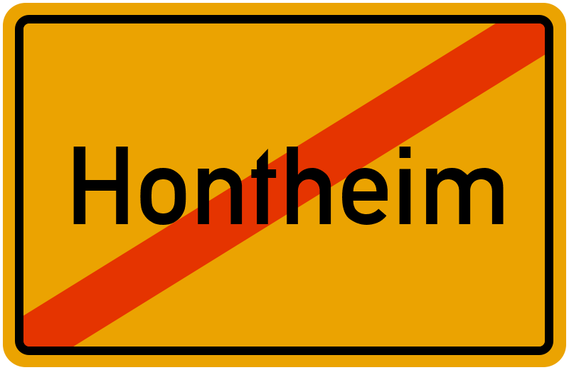 Ortsschild Hontheim