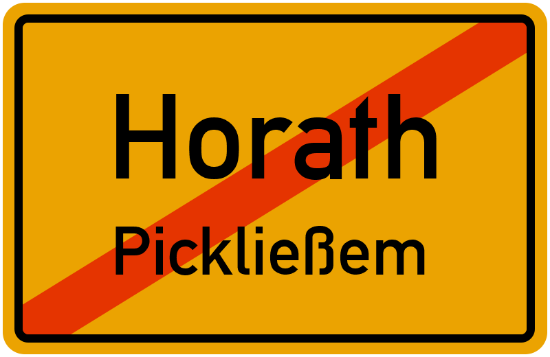 Ortsschild Horath