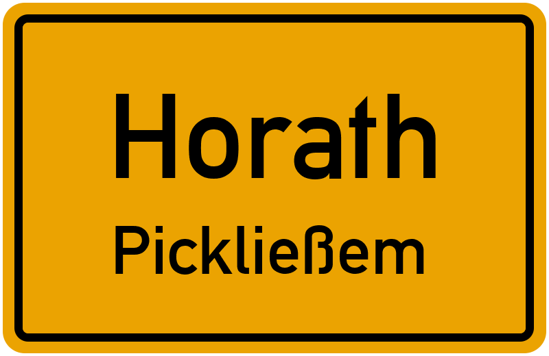 Ortsschild Horath