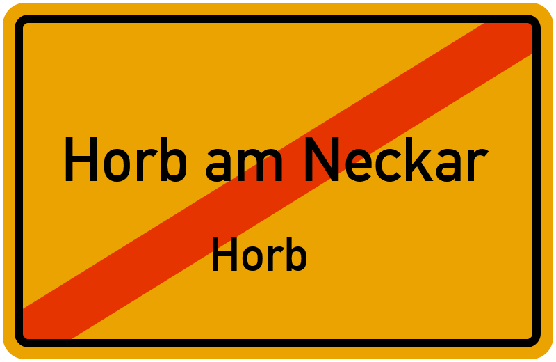 Ortsschild Horb am Neckar