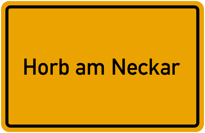 Ortsschild Horb am Neckar