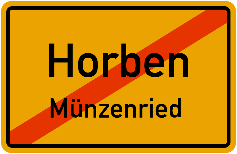 Ortsschild Horben