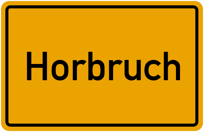Ortsschild Horbruch