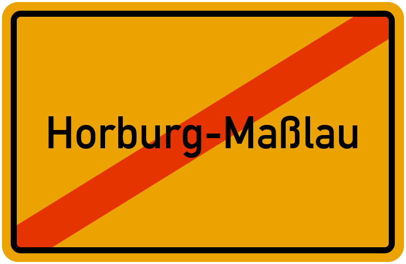 Ortsschild Horburg-Maßlau