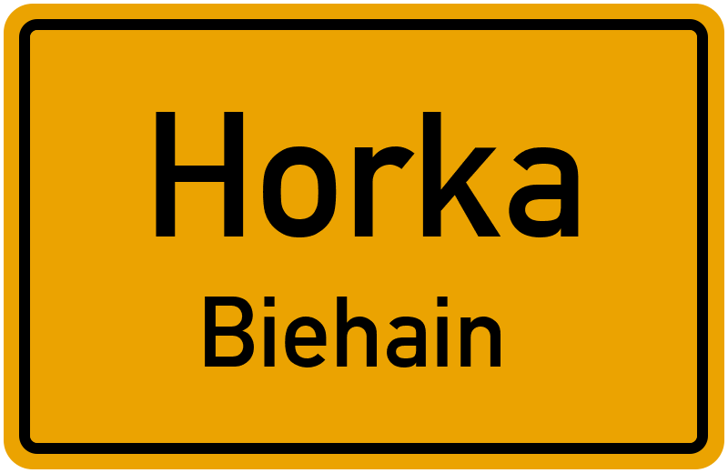 Ortsschild Horka