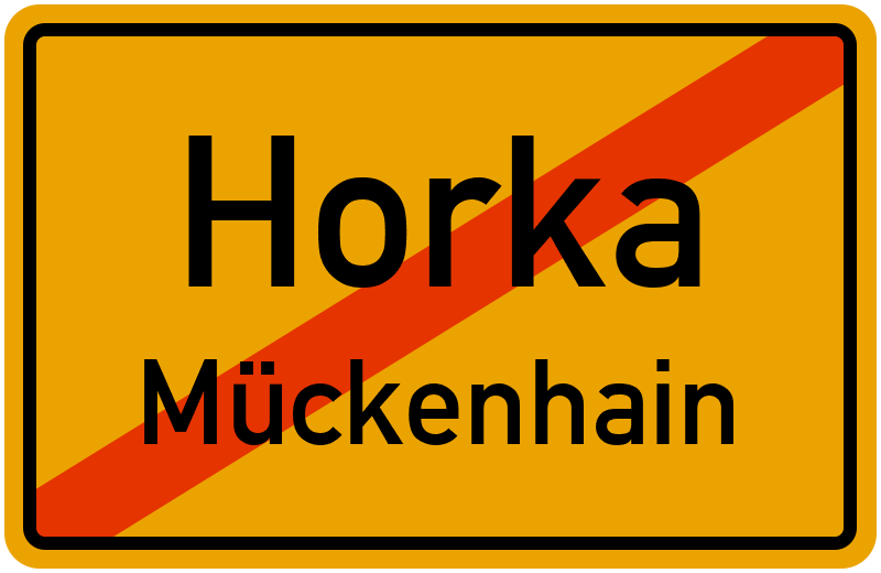Ortsschild Horka
