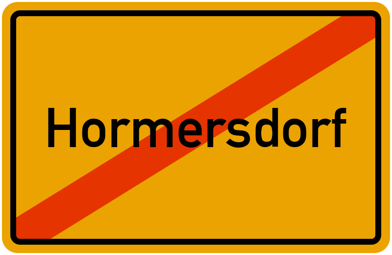 Ortsschild Hormersdorf