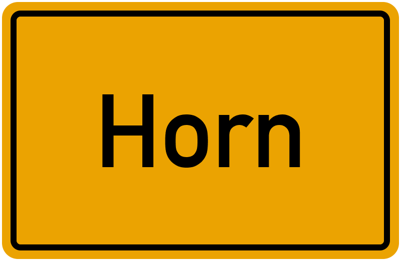 Ortsschild Horn