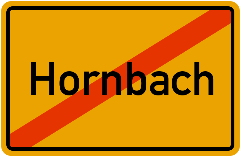 Ortsschild Hornbach