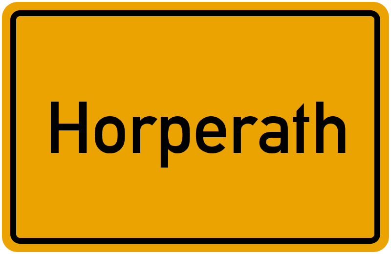 Ortsschild Horperath