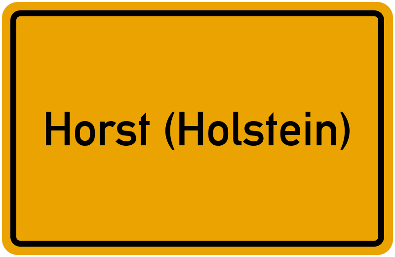 Ortsschild Horst (Holstein)
