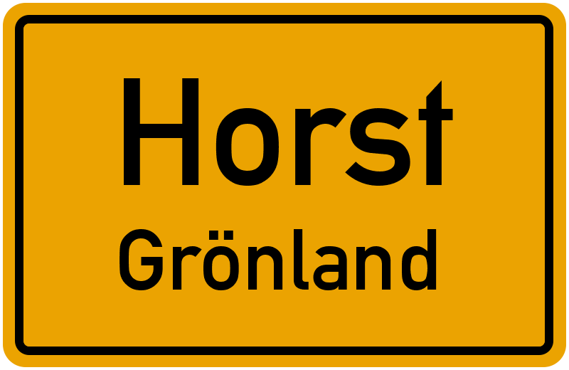 Ortsschild Horst