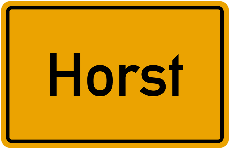 Ortsschild Horst