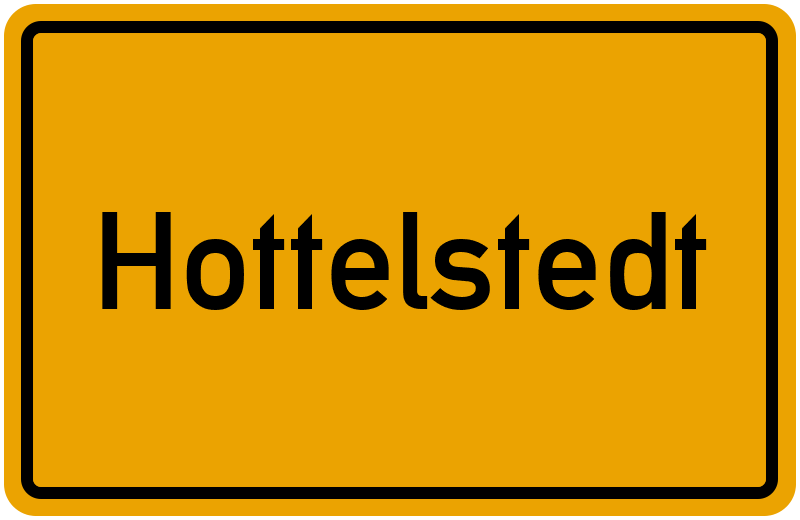 Ortsschild Hottelstedt