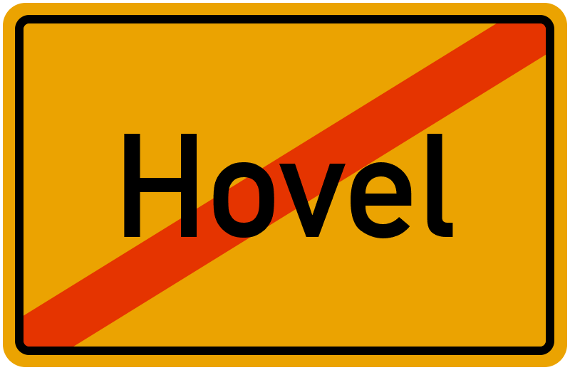 Ortsschild Hovel