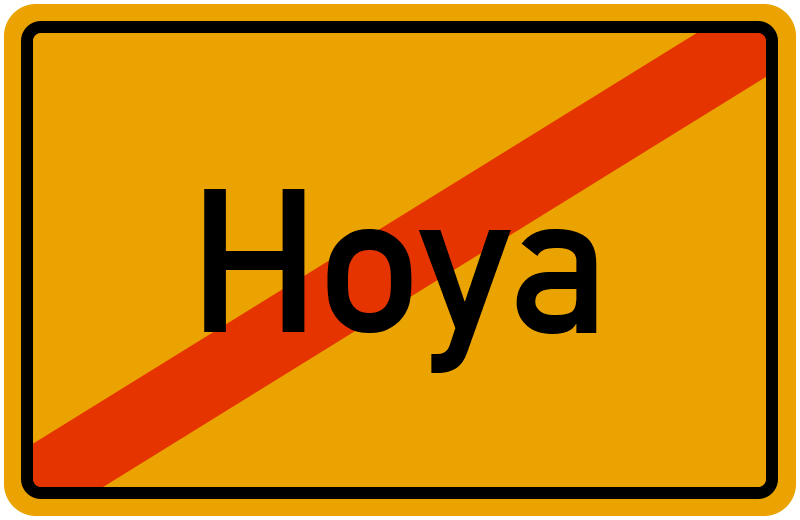Ortsschild Hoya