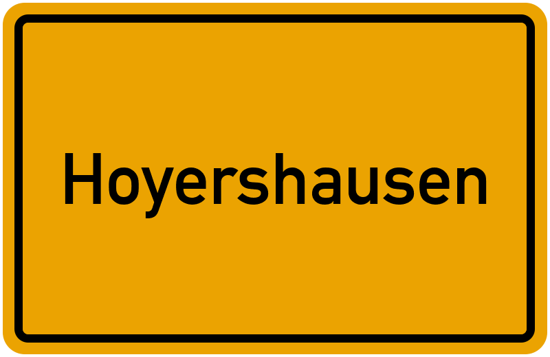 Ortsschild Hoyershausen
