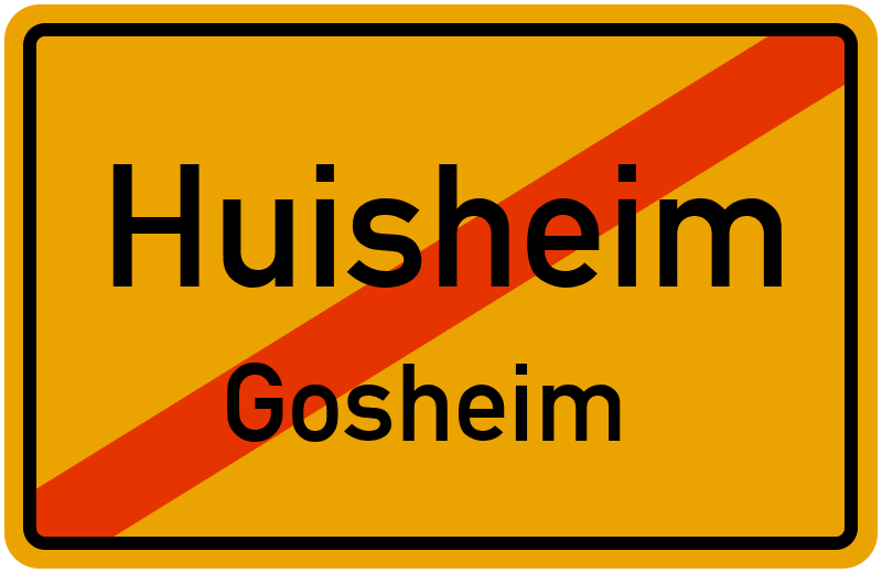 Ortsschild Huisheim