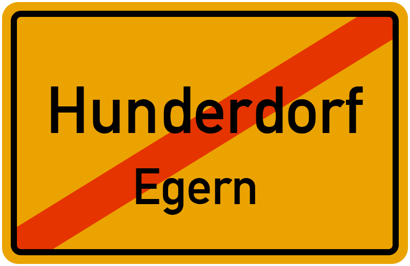 Ortsschild Hunderdorf