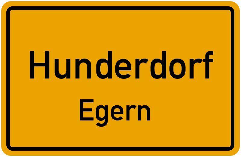 Ortsschild Hunderdorf