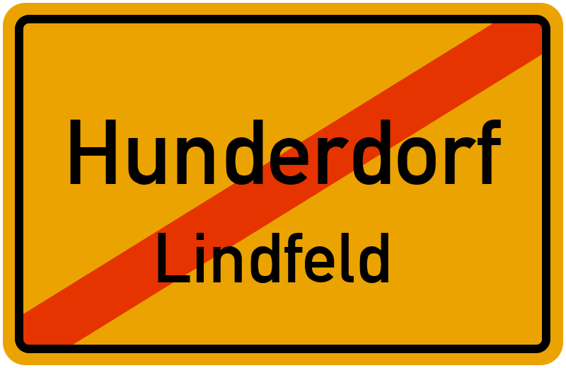 Ortsschild Hunderdorf