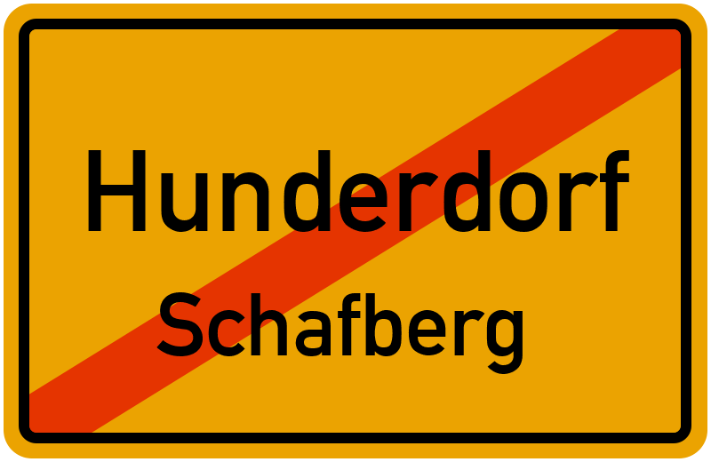 Ortsschild Hunderdorf