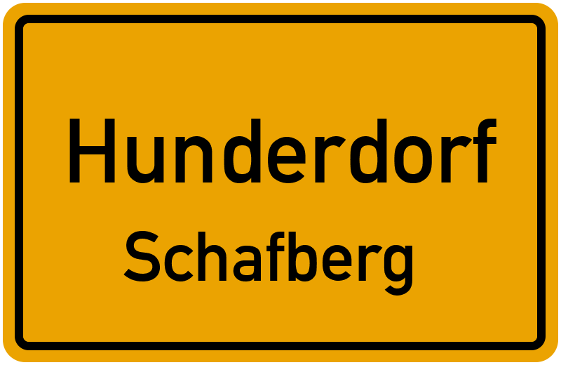 Ortsschild Hunderdorf