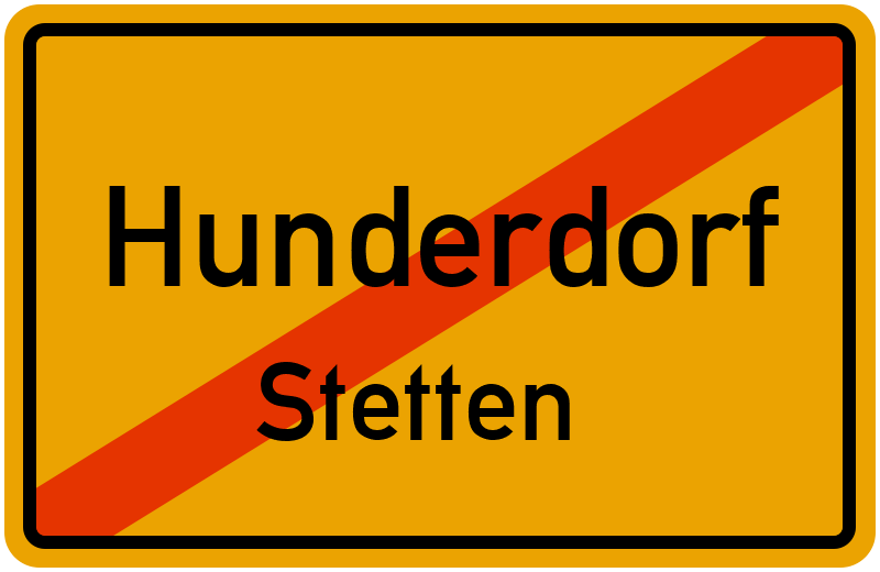 Ortsschild Hunderdorf
