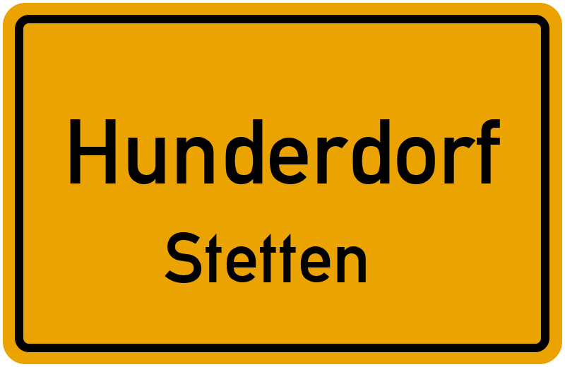 Ortsschild Hunderdorf