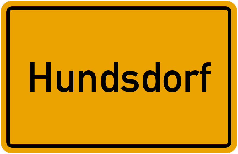 Ortsschild Hundsdorf