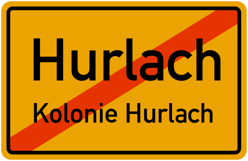 Ortsschild Hurlach