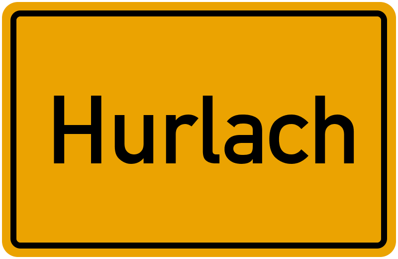 Ortsschild Hurlach