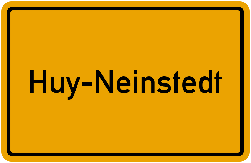 Ortsschild Huy-Neinstedt