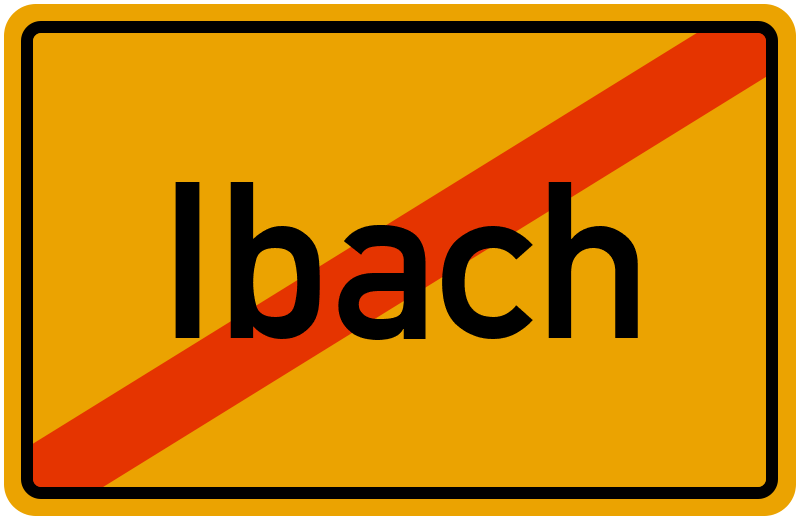 Ortsschild Ibach