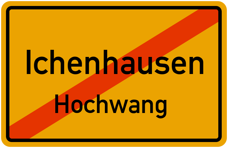 Ortsschild Ichenhausen
