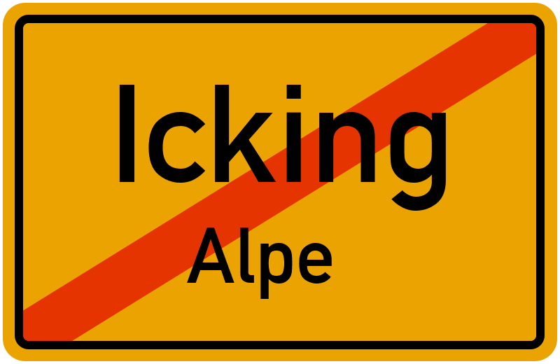 Ortsschild Icking