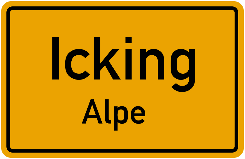 Ortsschild Icking