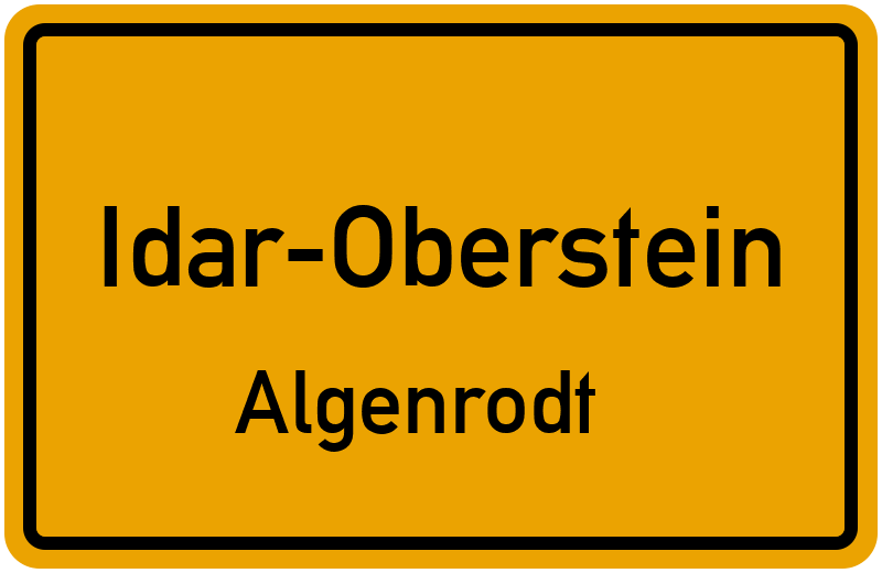 Ortsschild Idar-Oberstein