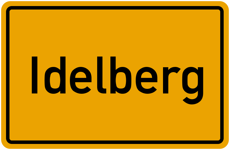 Ortsschild Idelberg