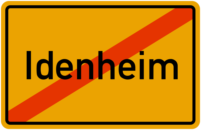 Ortsschild Idenheim