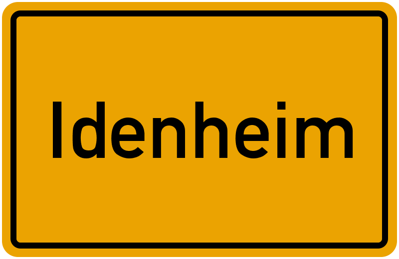 Ortsschild Idenheim