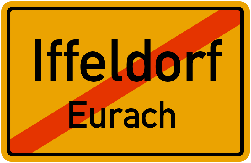 Ortsschild Iffeldorf