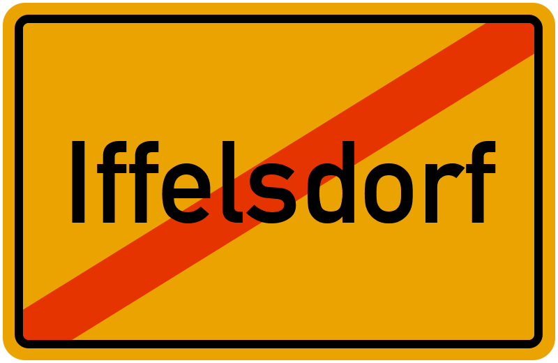 Ortsschild Iffelsdorf