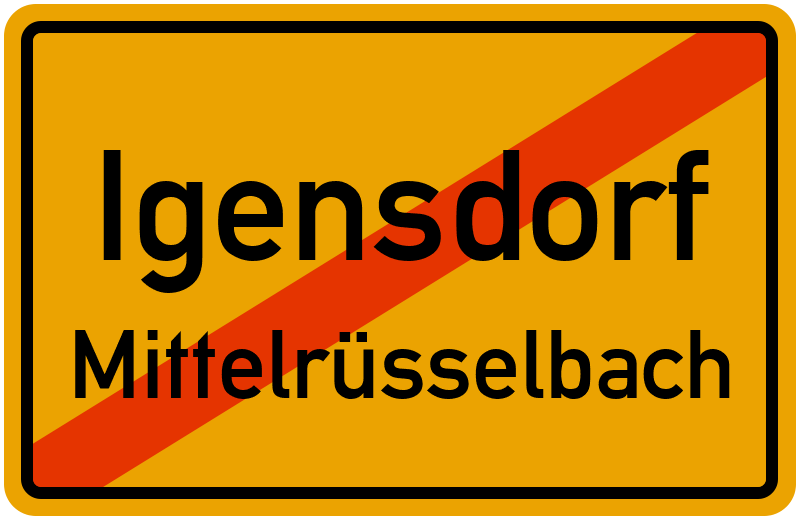 Ortsschild Igensdorf