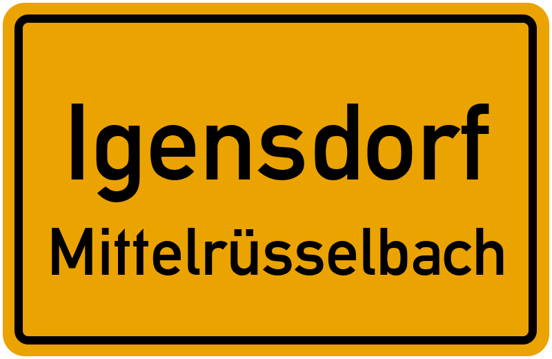 Ortsschild Igensdorf