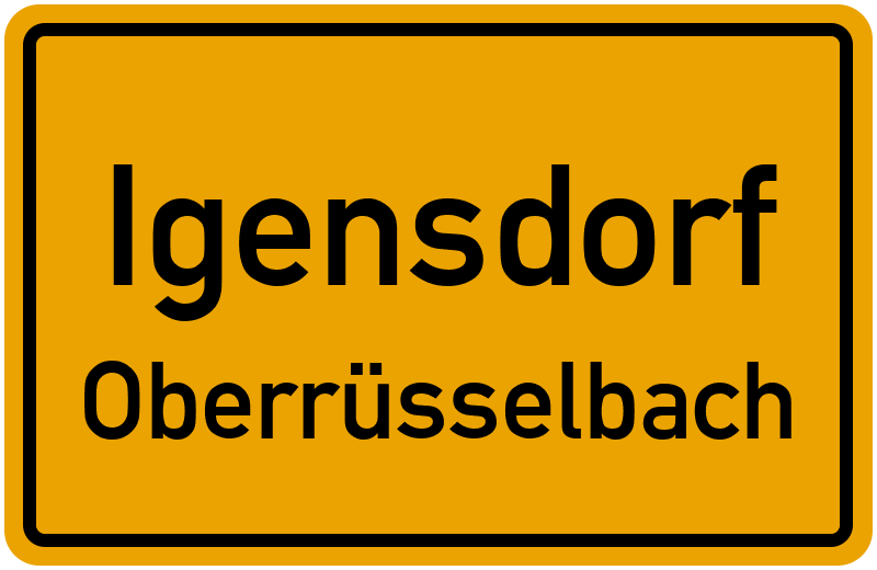 Ortsschild Igensdorf